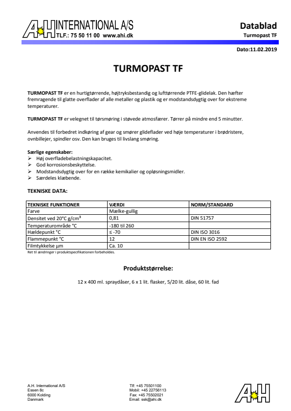 

Turmopast TF

